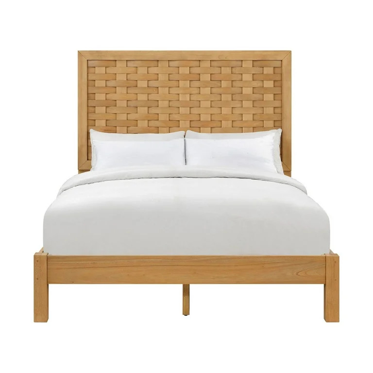 Better Homes & Gardens Bristol Queen Woven Bed, Natural Oak finish, by Dave & Jenny Marrs | Walmart (US)