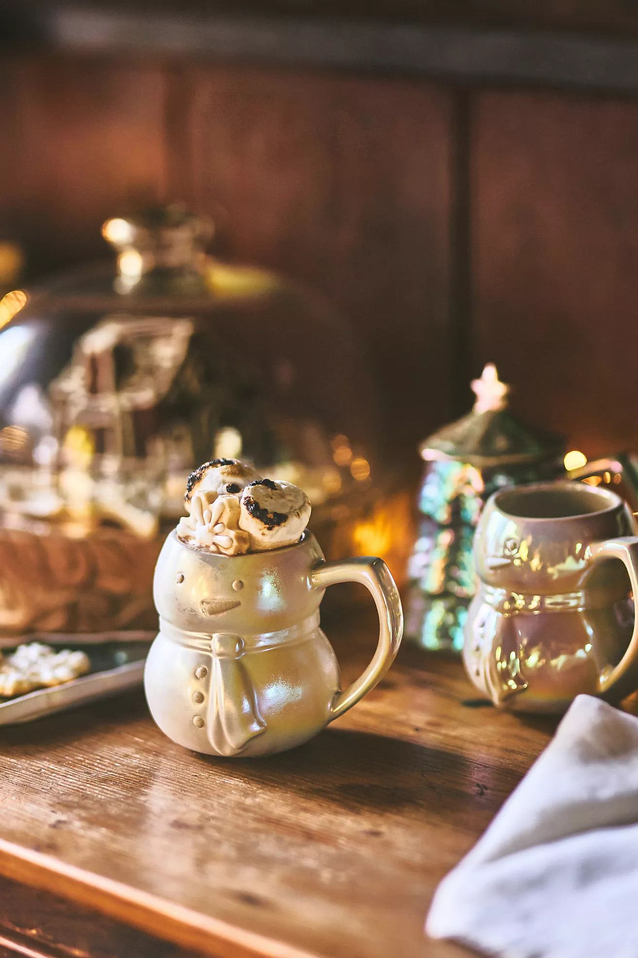 Merry Luster Tree Lidded Stoneware Mug | Anthropologie (US)