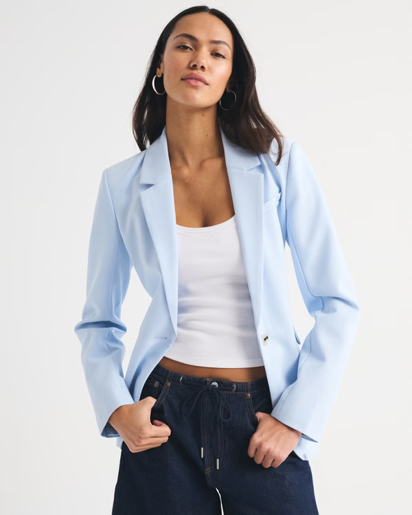 Women's Classic Suiting Blazer | Women's New Arrivals | Abercrombie.com | Abercrombie & Fitch (US)