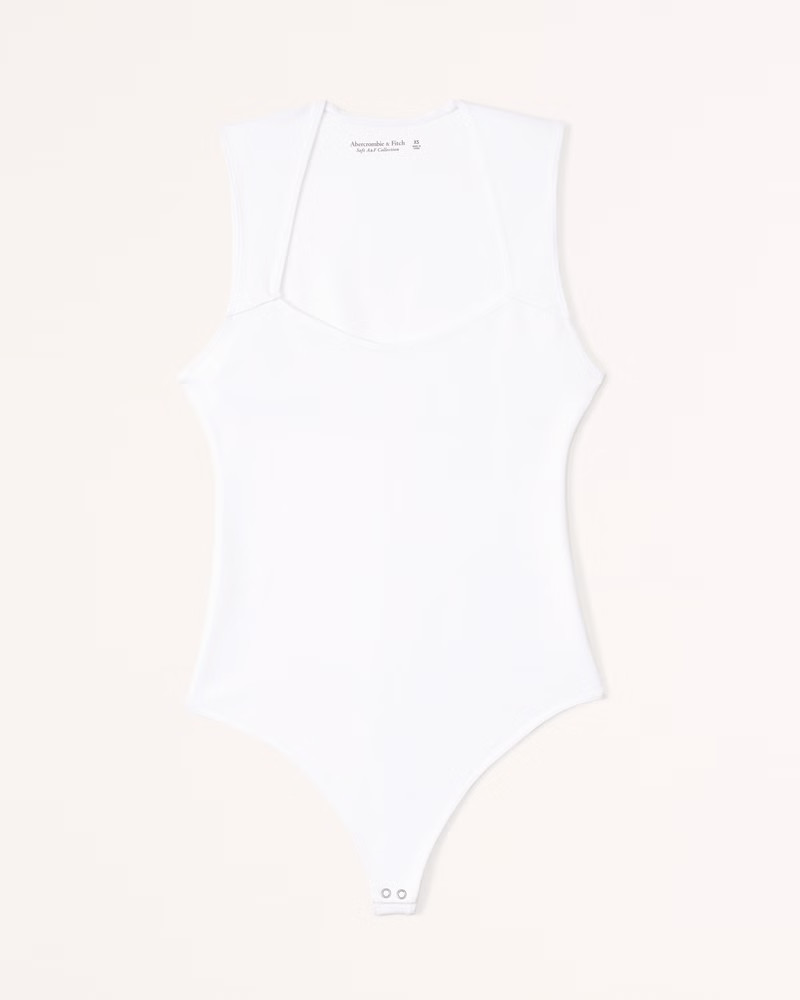 Ponte V-Neck Portrait Bodysuit | Abercrombie & Fitch (US)