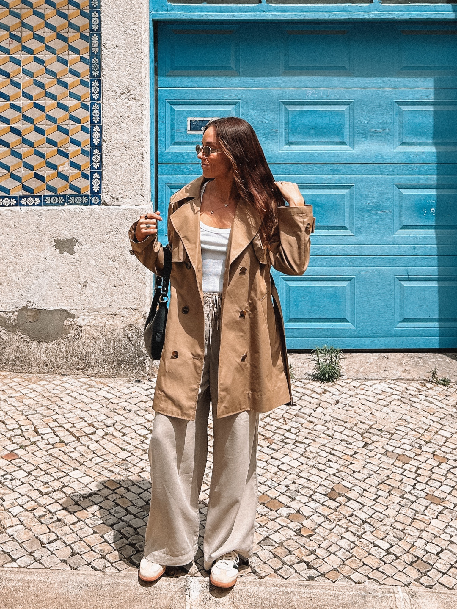 Love this comfy city outfit when roaming the streets of Lisbon when a little cold front came in over summer ☀️
Bought this trench in the city, because I was too cold without a jacket & wasn’t prepared!
Couldn’t find the exact jacket, so tagged some good look alikes.  Same with the pants 💋

#LTKTravel #LTKFindsUnder100 #LTKStyleTip