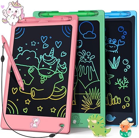 FLUESTON LCD Writing Tablet for Kids,Drawing Tablet for Boys Girls 3 4 5 6 7 8 year, 8.8 Inch 3pc... | Amazon (US)