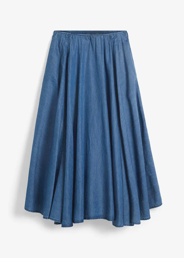 High waist spijkerrok van biologisch katoen met comfortband blauw denim | Bonprix NL (Influencer)