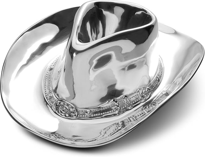 Wilton Armetale Cowboy Hat Chip and Dip Server, 12-Inch-by-15.25-Inch, Silver | Amazon (US)