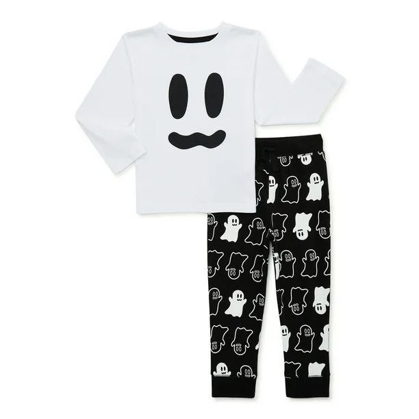 Halloween Way to Celebrate! Baby and Toddler Boy Long-Sleeve T-Shirt and Joggers Outfit Set, 2-Pi... | Walmart (US)