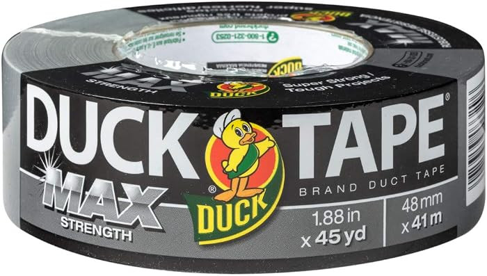 Duck Brand Max Strength Duct Tape - 1 Roll - Heavy Duty Hold - 1.88 Inch x 45 Yards - Silver (240... | Amazon (US)