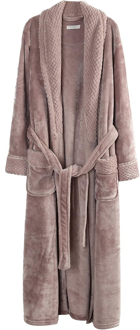 Richie House Women's Plush Soft Warm Fleece Bathrobe RH1591-D-S at Amazon Women’s Clothing stor... | Amazon (US)