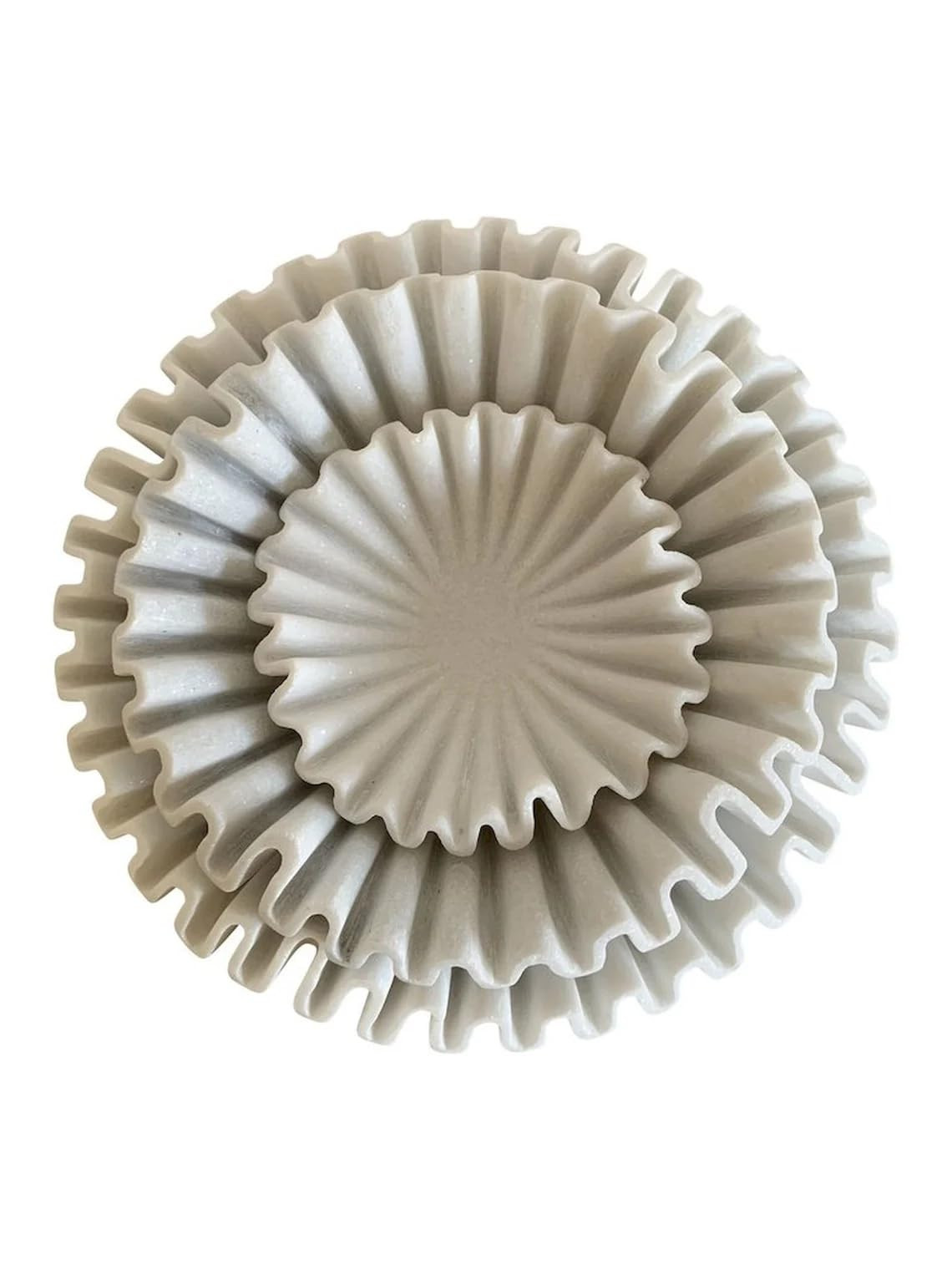 Marble Ruffle Bowl, The Perfect Candy Dish for a Dark Countertops, Fruit Bowl for Kitchen Counter... | Amazon (US)