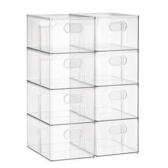Case of 8 T.H.E. Divided Freezer Bin | The Container Store