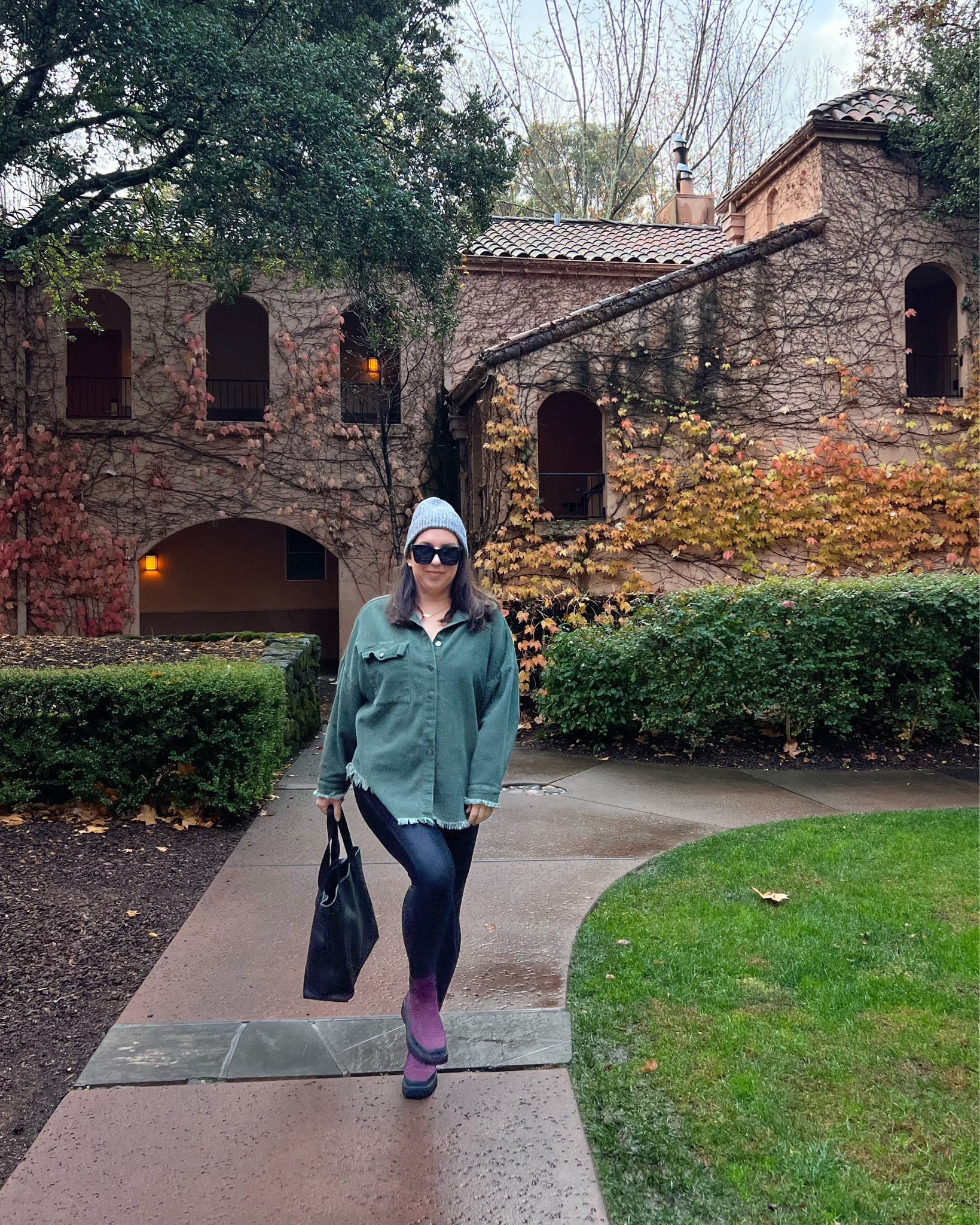 Rainy day winter outfit: sage green corduroy shacket, faux leather leggings, Chelsea boots, marled beanie, black leather tote bag

#LTKGiftGuide #LTKstyletip #LTKHoliday