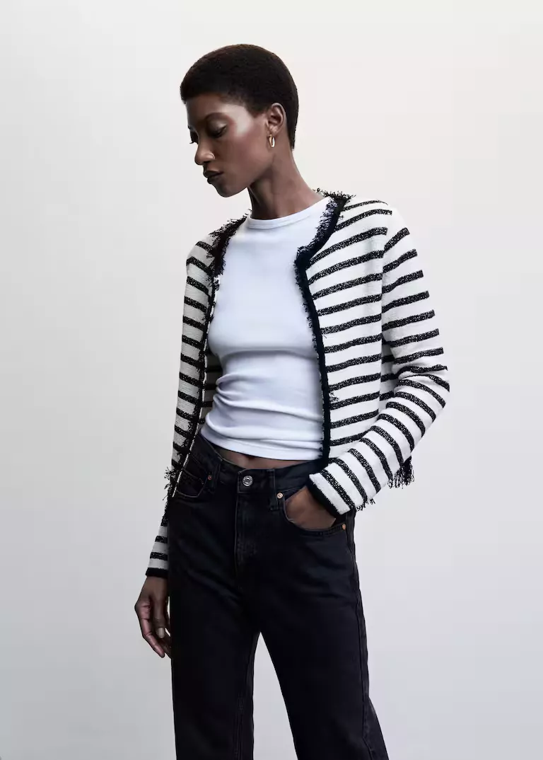 The Tesla Longline Striped Cardigan