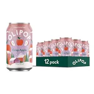 OLIPOP Prebiotic Soda Pop, Crisp Apple, Prebiotics, Botanicals, Plant Fiber, 12 fl oz (12 Cans) | Amazon (US)