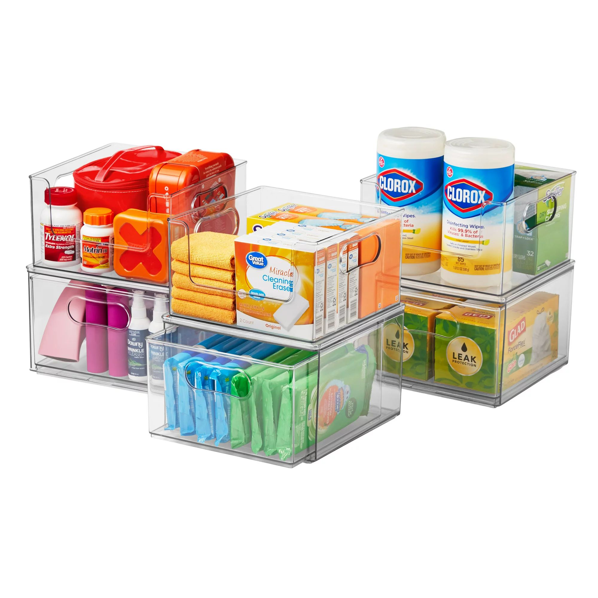 The Home Edit 6 Piece Small Space Edit, Clear Plastic Modular Storage System | Walmart (US)