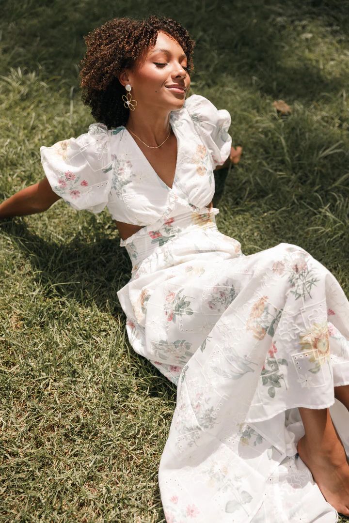 Jemima Puff Shoulder Maxi Dress - Floral | Petal & Pup (US)