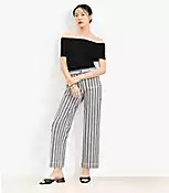 Palmer Wide Leg Crop Pants in Stripe | LOFT