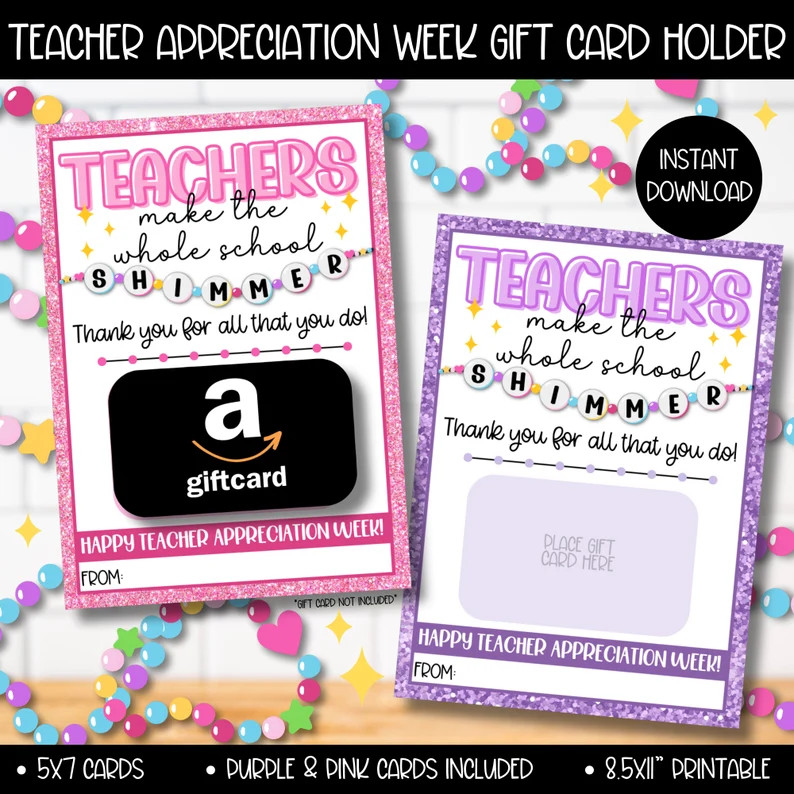 Teacher Staff Appreciation Week Gift Card Holder, Taylor Inspired Teachers Make the Whole School ... | Etsy (US)