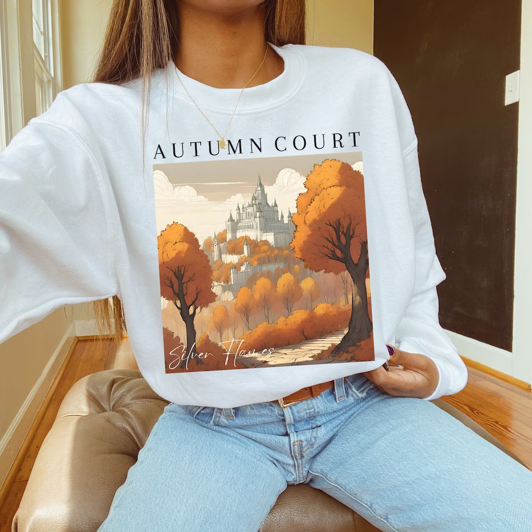 Autumn Court Sweatshirt Silver Flames Tee Sarah J Mass - Etsy | Etsy (US)