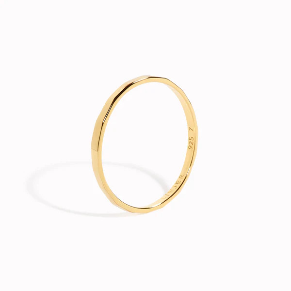 Gold Stacking Ring - Lita | Linjer