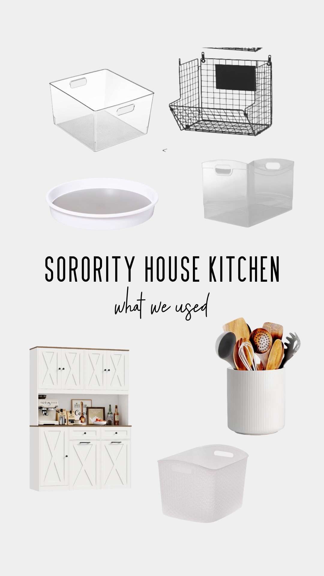 We organized a kitchen used by 19 women in a sorority house. These products will help keep a system for years!