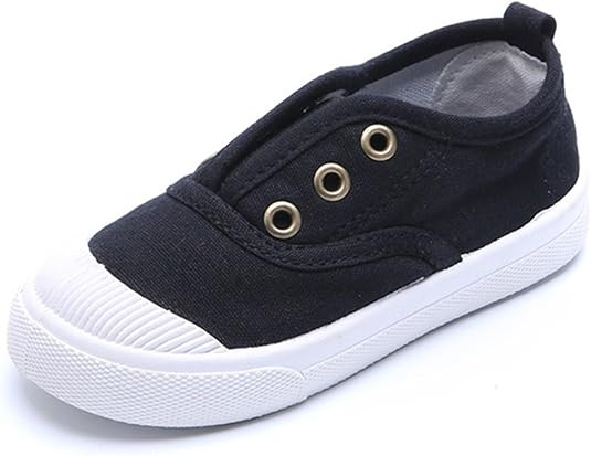 DADAWEN Boy's Girl's Canvas Light Weight Slip-On Sneakers Running Shoe | Amazon (US)