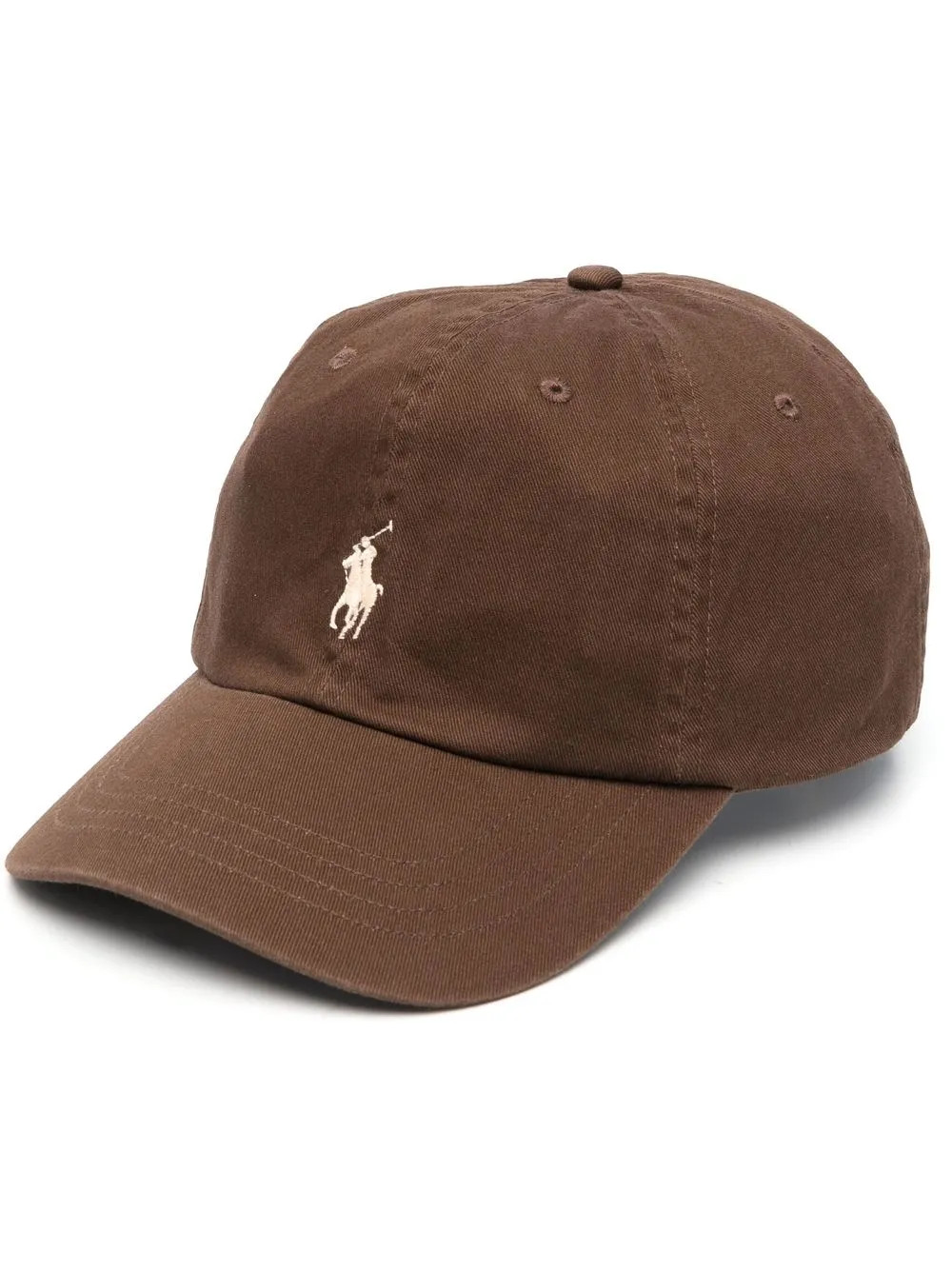 Polo Ralph Lauren logo-embroidered Cotton Cap | Brown | FARFETCH | Farfetch Global