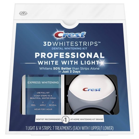 Crest 3D Whitestrips Professional White with Light Kit - 7ct | Target