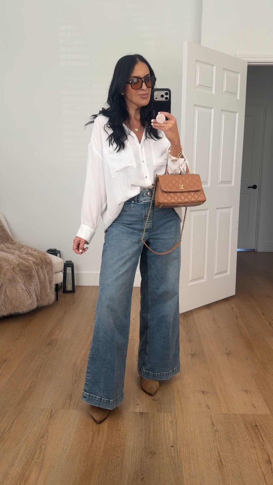 Spanx pull on wide leg jeans 50% off