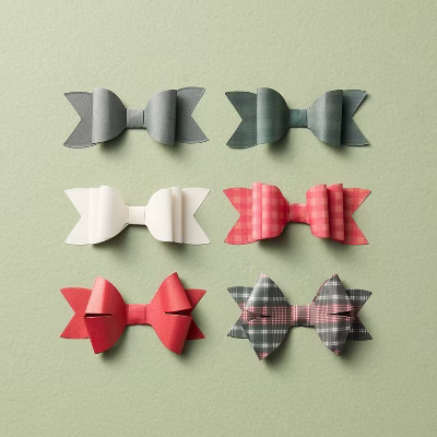 SponsoredShop all Hearth & Hand with Magnolia12pc Paper Bow Gift Toppers Reds/Greens/Plaid - Hear... | Target
