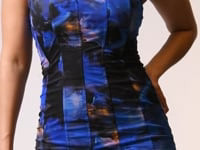 MIDNIGHTS PRINTED MESH MIDI DRESS | AKIRA