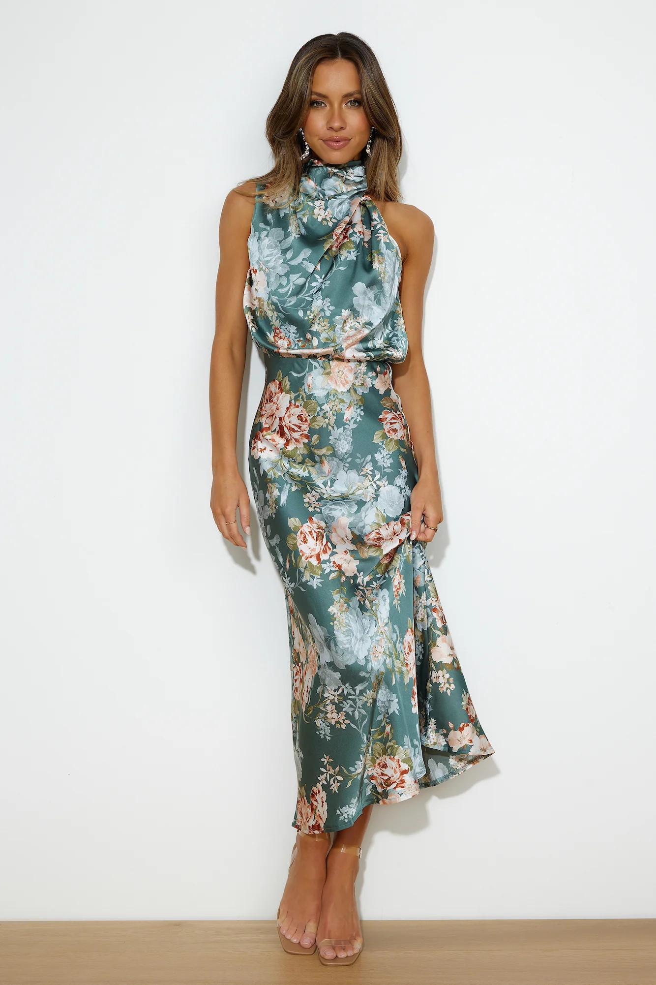 Faking It Maxi Dress Green | Hello Molly (AU)