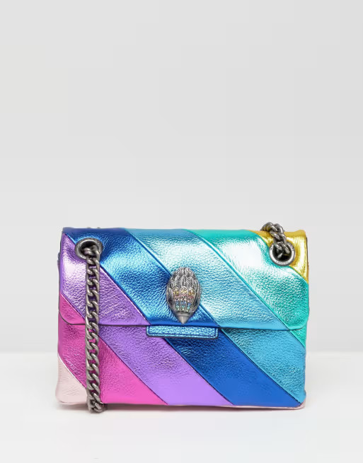 Kurt Geiger rainbow Mini Kensington S leather cross body bag | ASOS US