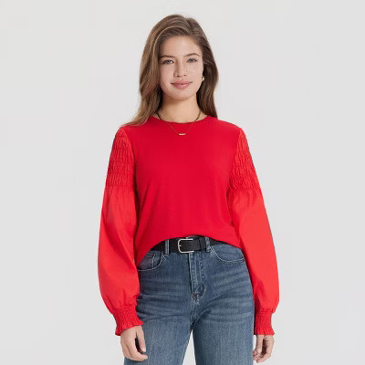 Women's Puff Long Sleeve Blouse - Universal Thread™ | Target