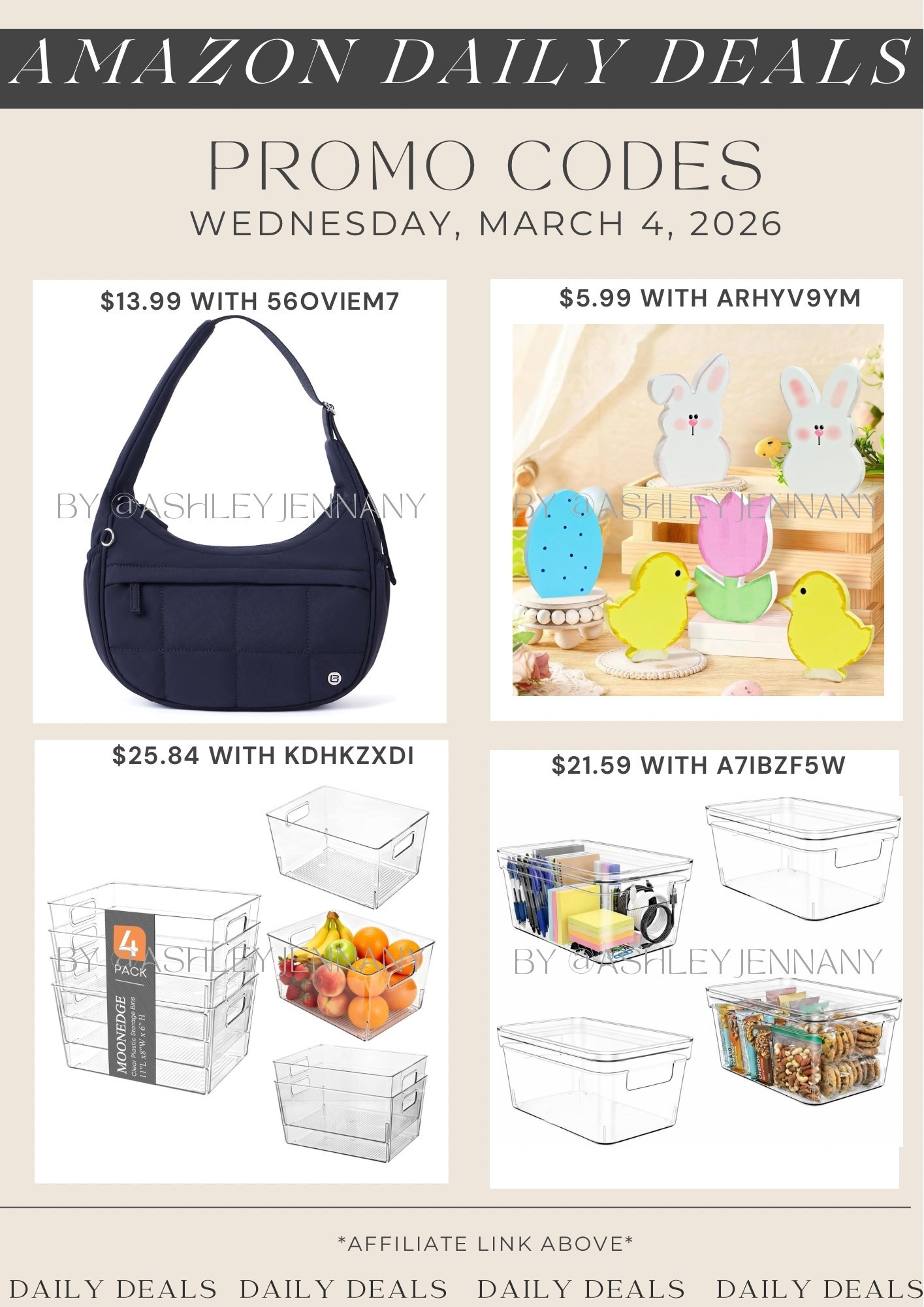 Amazon fashion deals on Easter decor, quilted shoulder bag and organizer bins 

#LTKHome #LTKSaleAlert #LTKspring