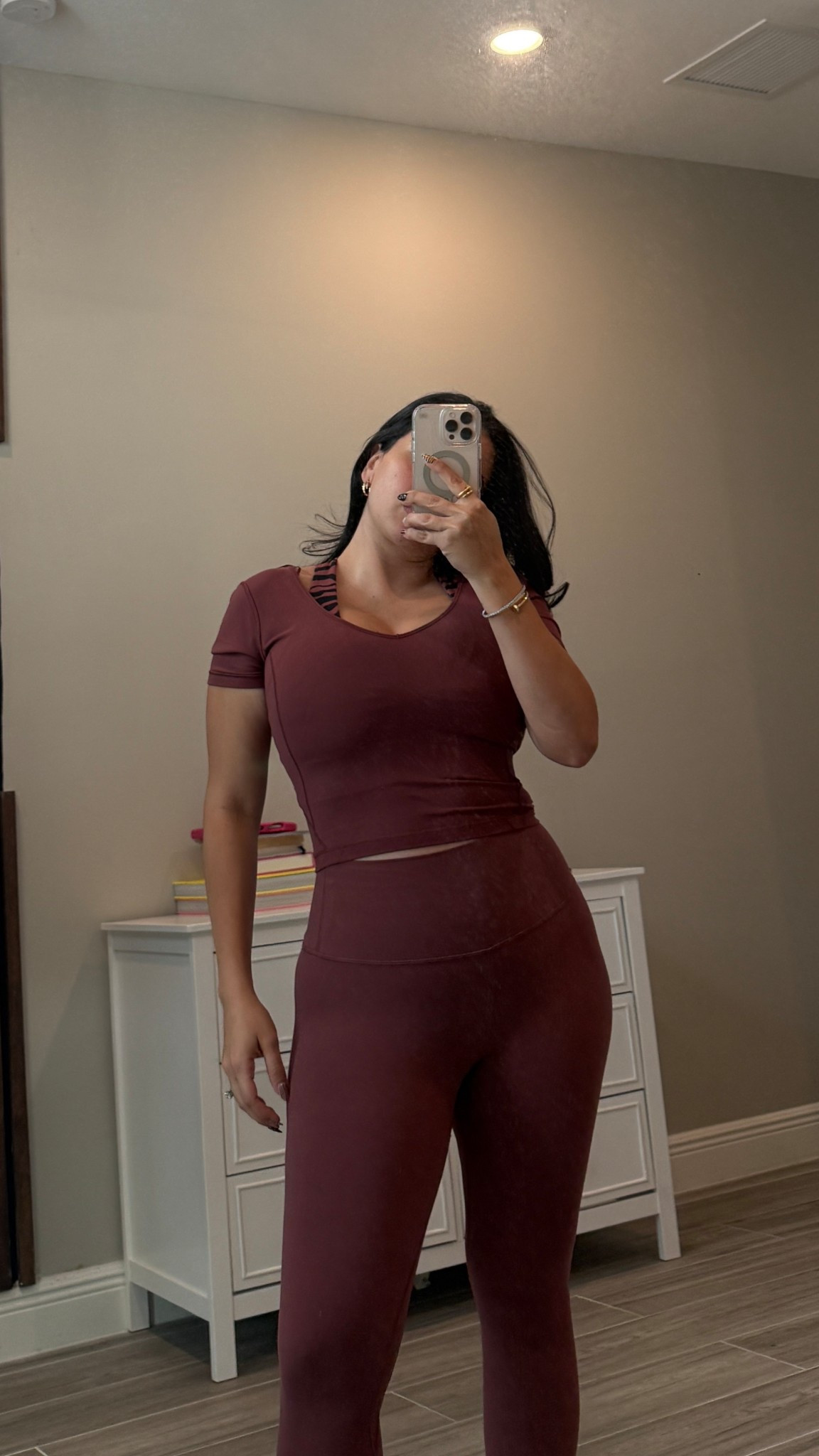 Workout set for the day! Wearing align leggings and leopard fabletics sports bra 

#LTKMidsize #LTKActive