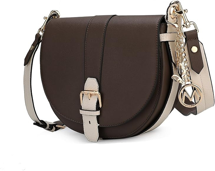 MKF Collection Shoulder Bag for Women, Snake Embossed Vegan Leather Color Block Crossbody Handbag... | Amazon (US)