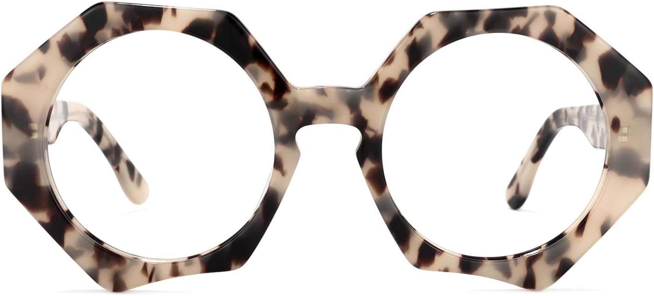 Zeelool Stylish Oversized Geometric Blue Light Blocking Glasses for Women 100% UV400 Protection Eyew | Amazon (US)