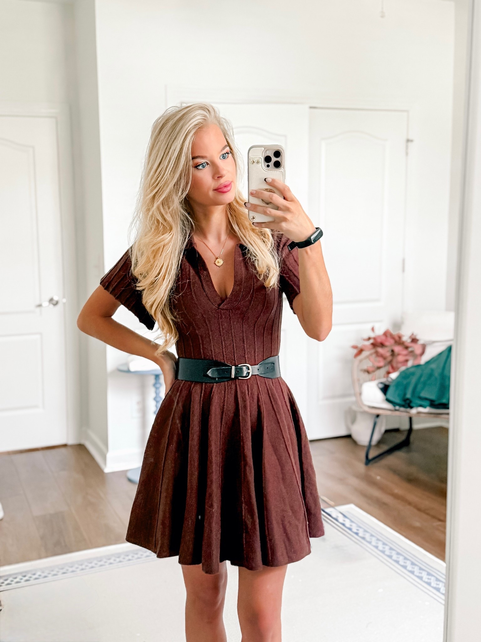 Fall fashion outfit 
Brown knit dress pleated 
Anthropologie find dress 
Petite fashion dress 

#LTKWorkwear #LTKPetite #LTKFallSale