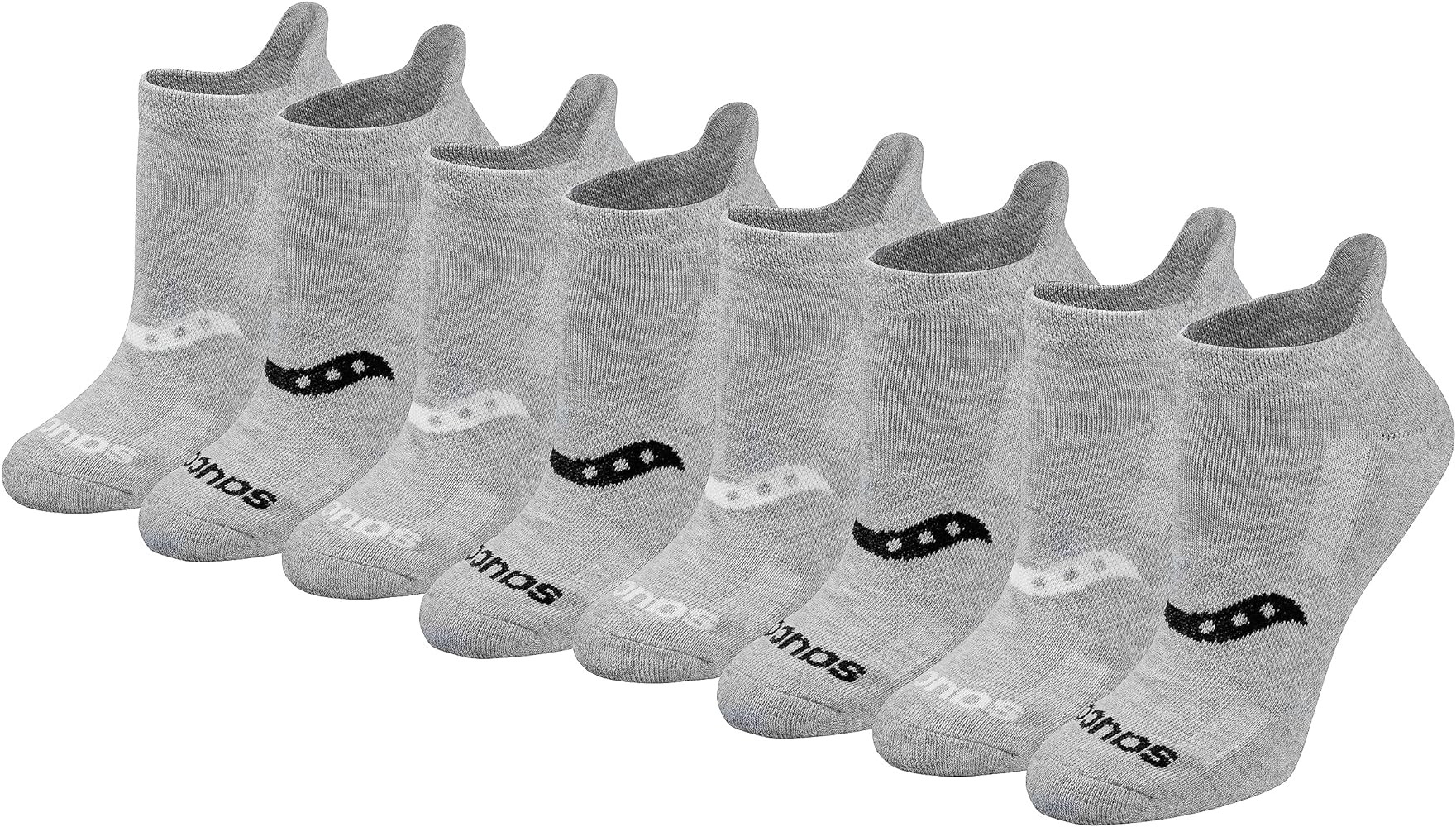 Saucony Women's RunDry Performance Heel Tab Athletic Socks, Available in S-L (8, 16, 24 Pairs) | Amazon (US)