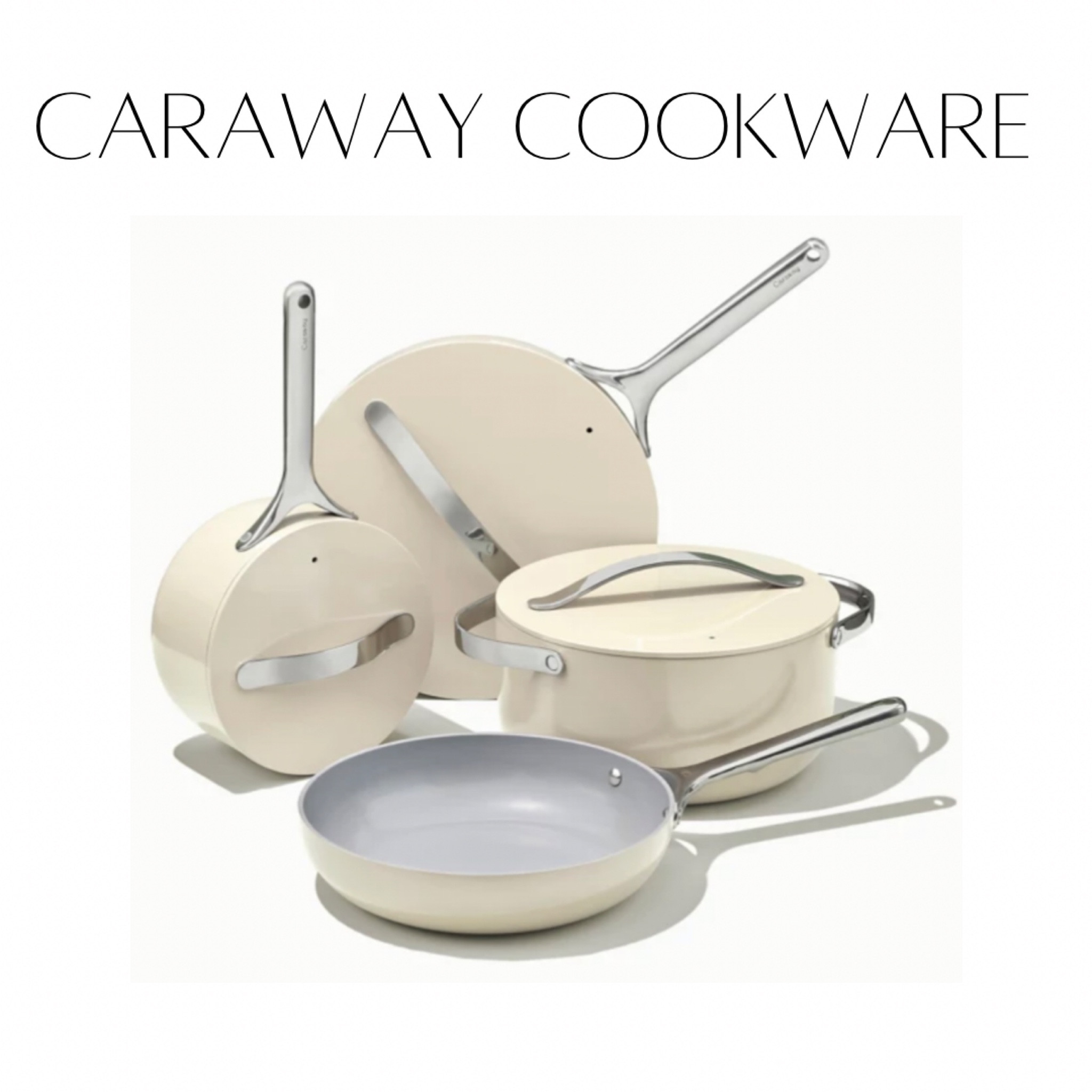 Caraway Cookware Set. Caraway cookware. Nontoxic Pots. Nontoxic Pans. Kitchen. Kitchen essentials. Pots and Pans Set. Cookware. Cookware set. Cream colored pots and pans. 

#caraway #cookwear #carawaysale #carawaycookwear #pots #pans #kitchen #kitchenessentials #kitchenmusthaves #nontoxicpans 

#LTKGiftGuide #LTKCyberweek #LTKhome