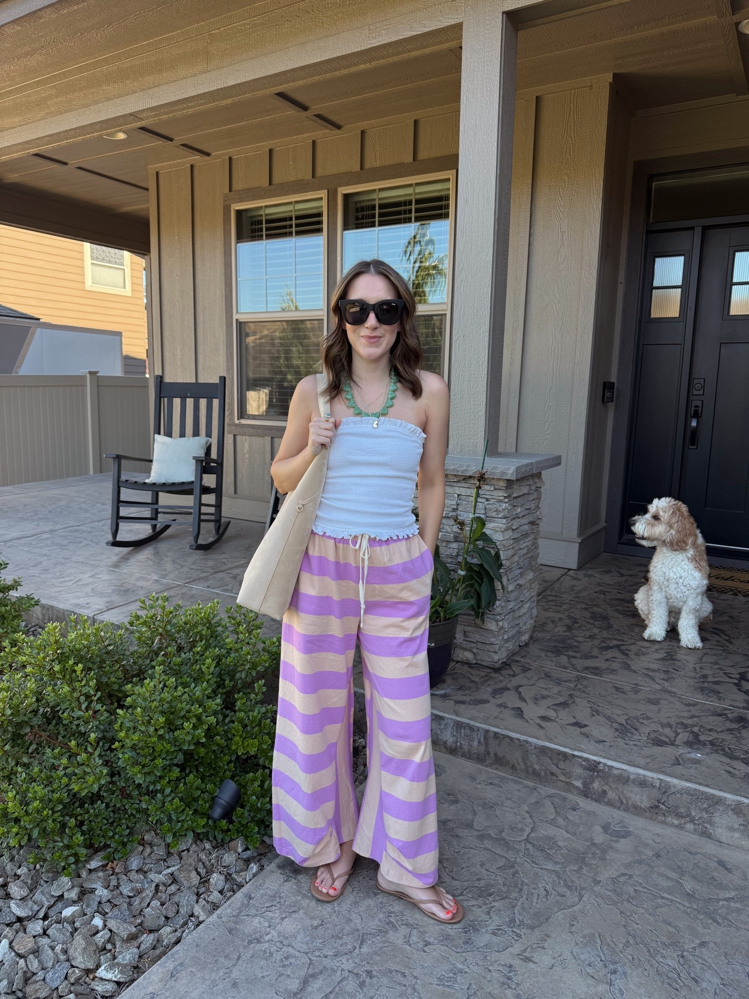OOTD🩷 my top is on sale for $9! Wearing a xs and xs pants

Summer style, free people, casual outfit, striped pants

#LTKootd