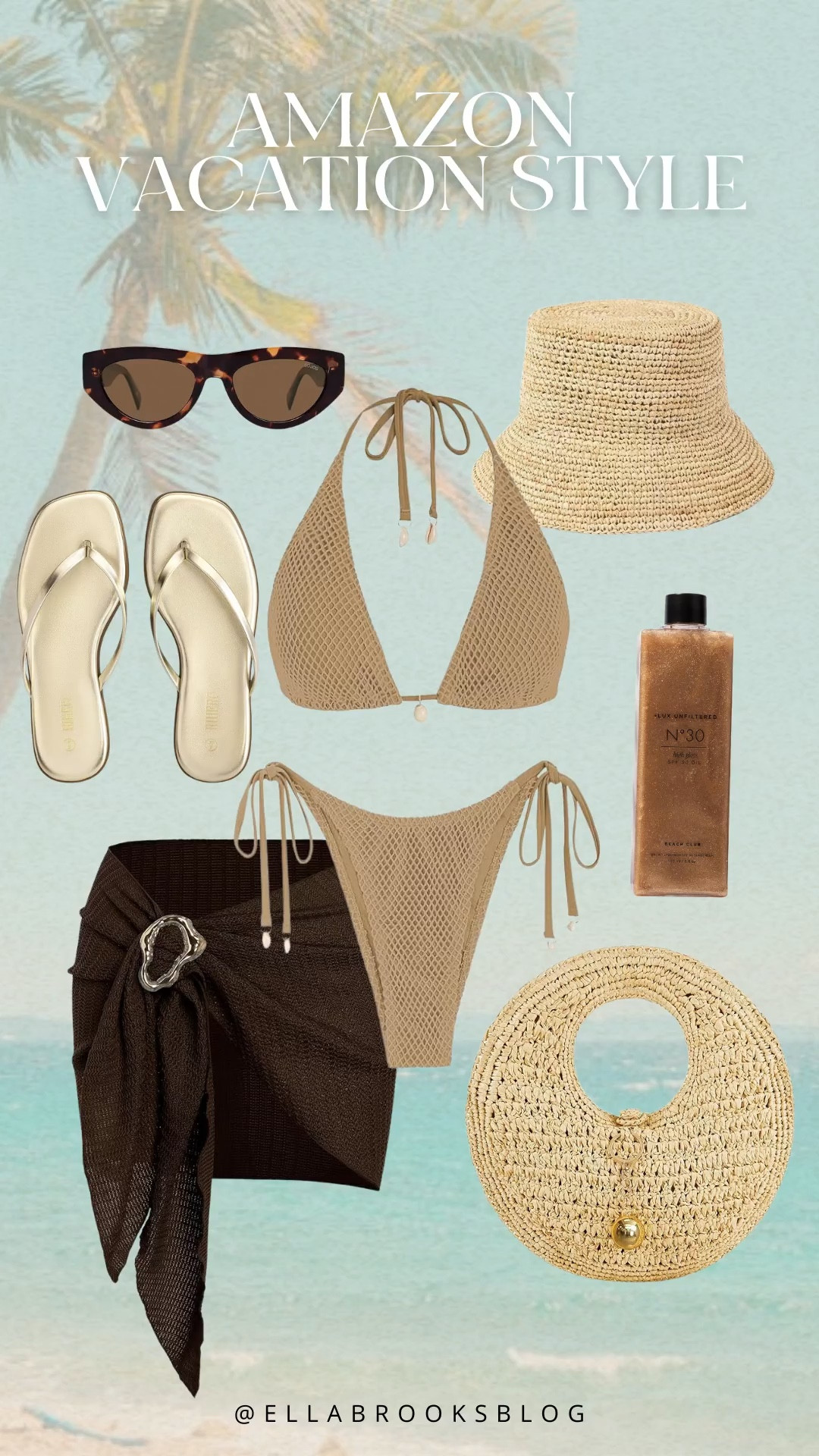 Amazon vacation style!

Beach vacation, resort wear, cover up sarong, Amazon bikini, spf oil, bucket hat, crochet bag,
Amazon vacation

#LTKSwim #LTKSeasonal #LTKTravel
