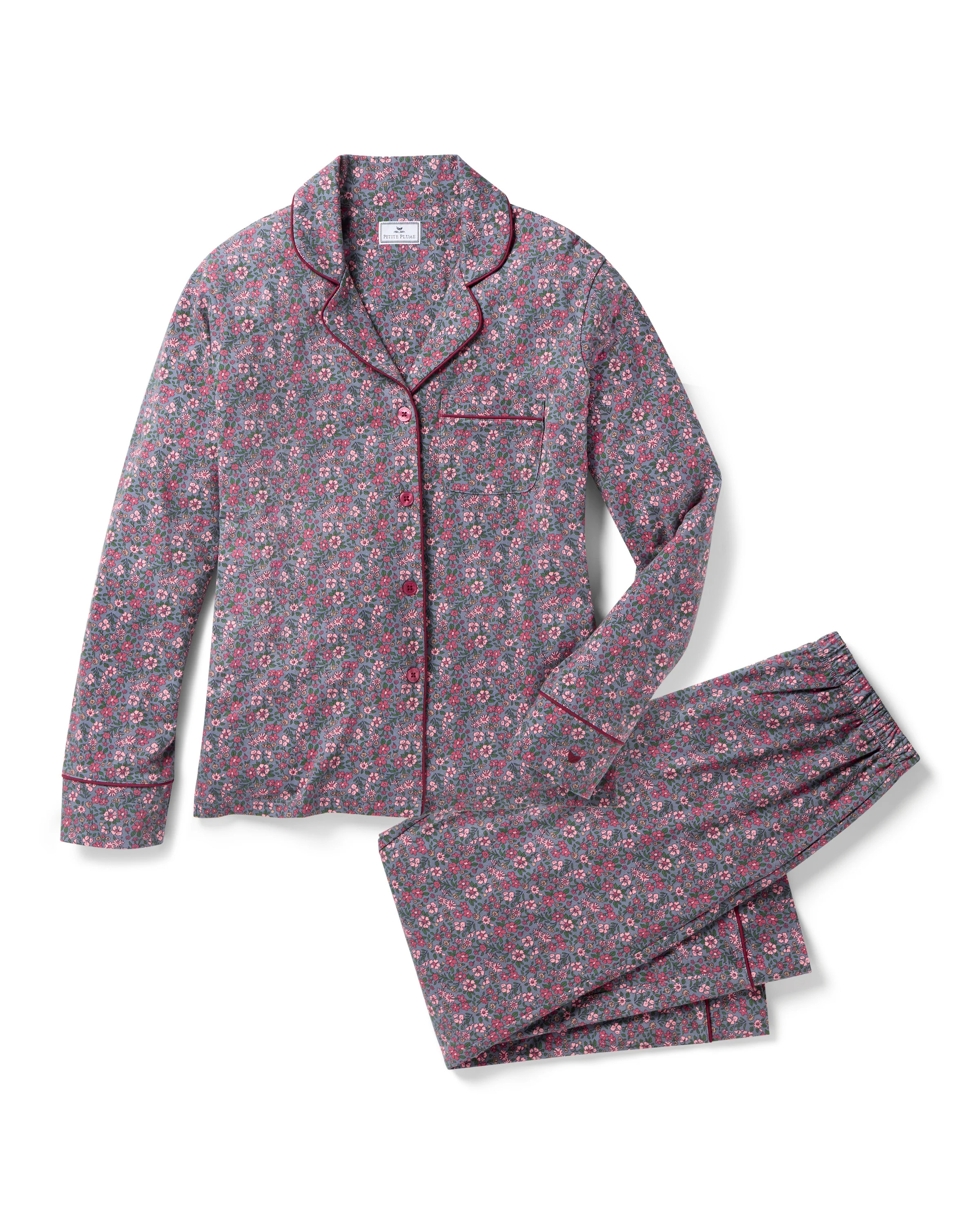 Women's Pima Pajama Set in Fleurs de Saison | Petite Plume