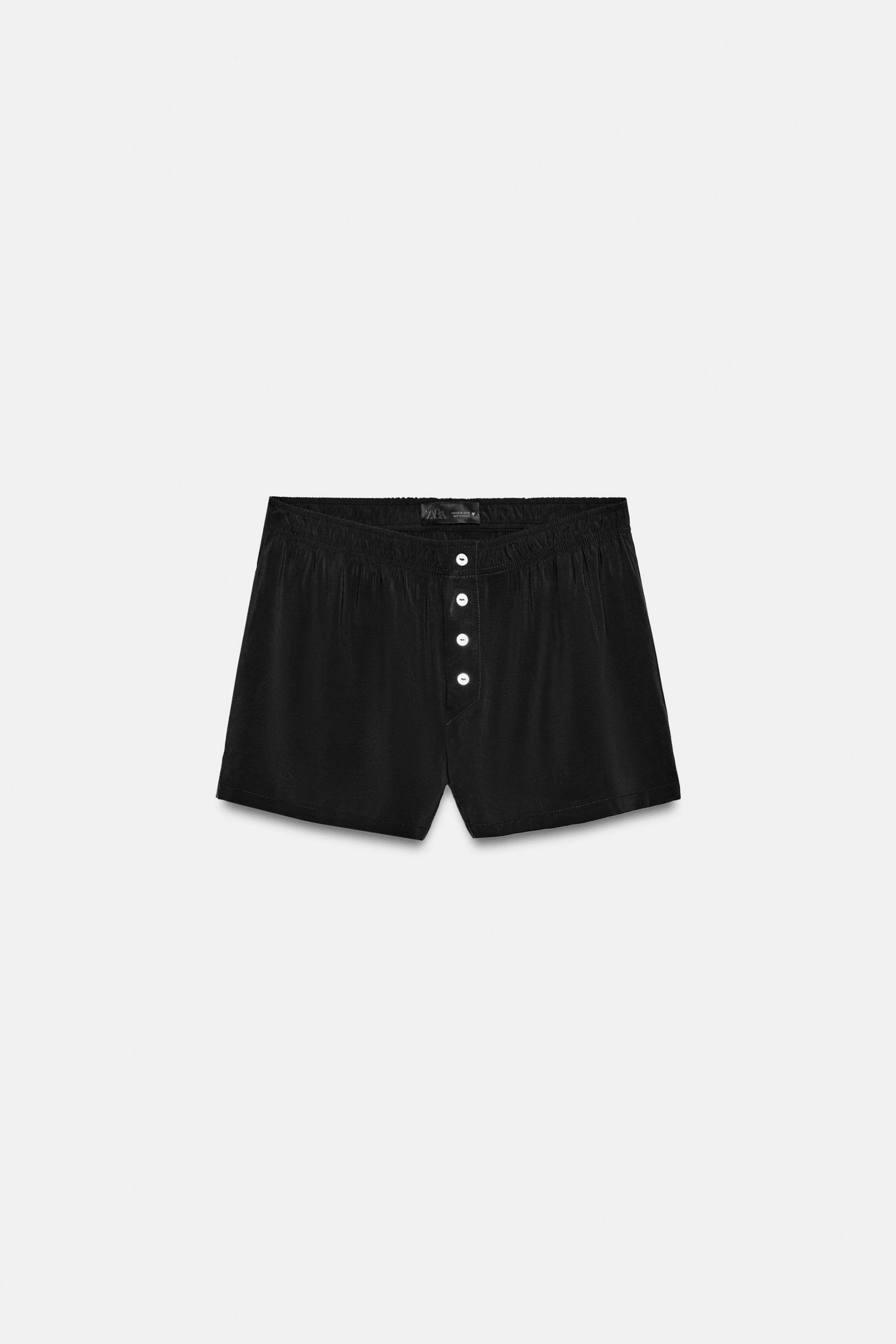 RELAXED SHORTS WITH ELASTICATED WAIST AND BUTTONS | Zara UK