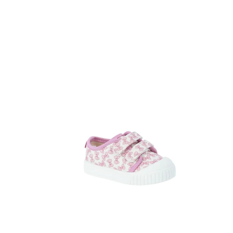 Wonder Nation Baby and Toddler Girls Two Strap Bump Toe Sneakers | Walmart (US)