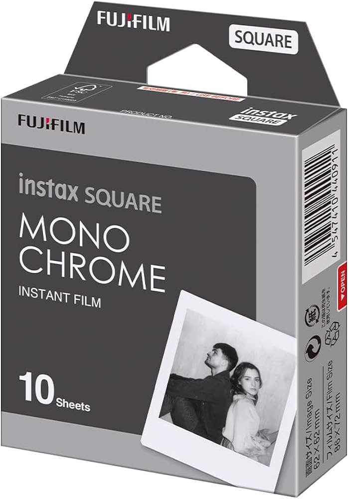 FUJIFILM Instax Square Monochrome Film - 10 Exposures | Amazon (US)