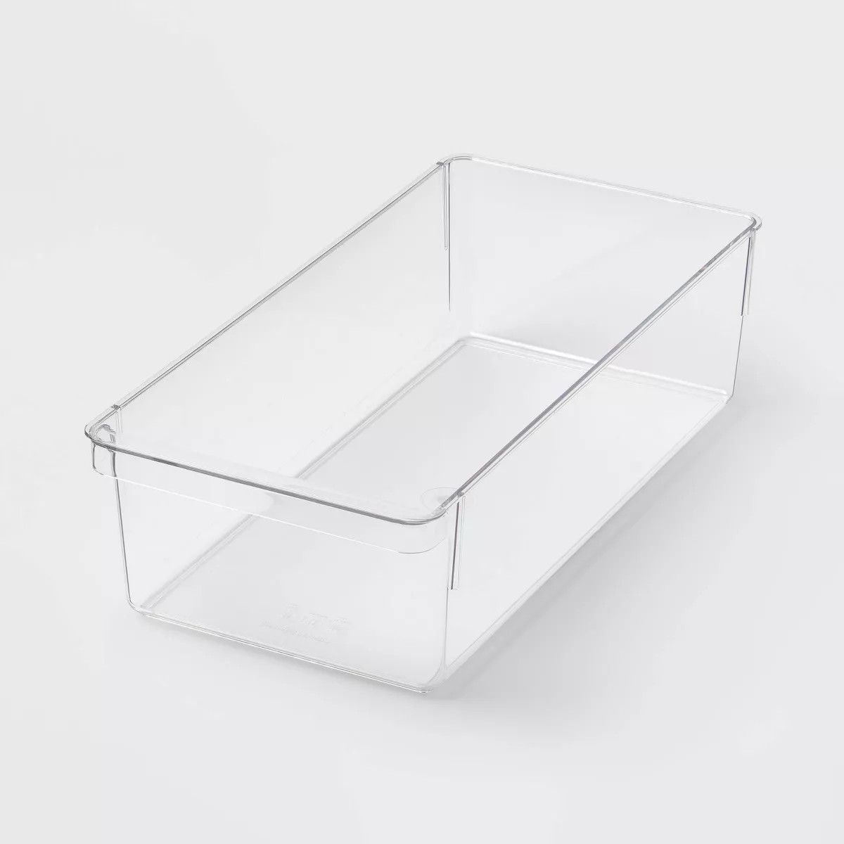 Medium Narrow Fridge and Pantry Organizer Bin - Brightroom™: Clear PETG, Freezer-Safe, Hand Was... | Target