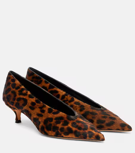 Leopard-print calf hair pumps | Mytheresa (UK)