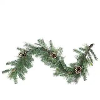 Artificial Mixed Pine with Pine Cones & Gold Glitter Garland, Unlit | Michaels Stores