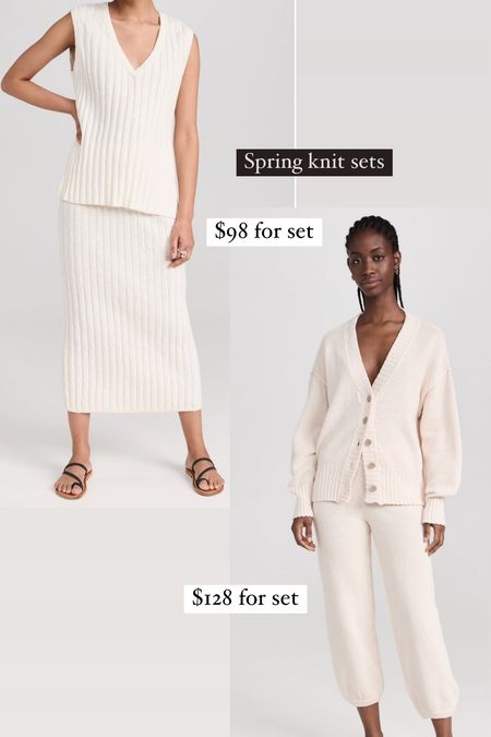 Affordable Spring knit sets both under $150 🌸 #shopbop

#LTKSeasonal #LTKstyletip #LTKfindsunder100