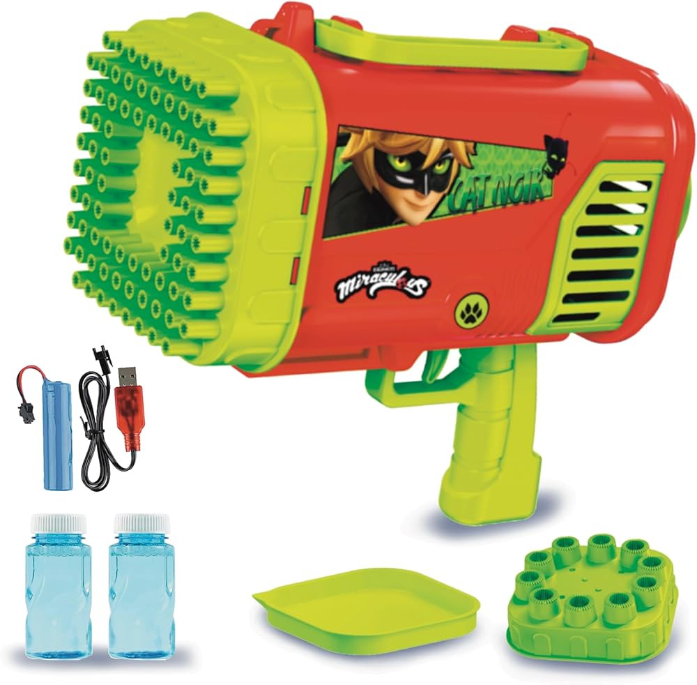 Miraculous Ladybug - Ultimate Bubble Blaster, 80 Holes Automatic Bubble Machine for Kids with Col... | Amazon (US)